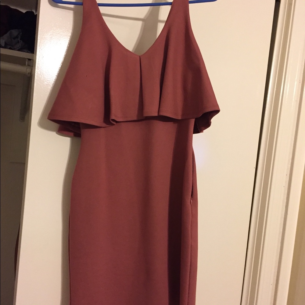 Gianni bini dress- nude/mauve color